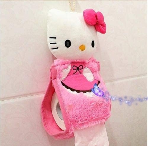 Cute Cartoon Pink 4 PCS Bathroom Set Toilet Cover WC Non Slip Bath Mat - Toilet Contour Rug Closestool Lid Cover, Seat Cushion,Tissue Box Set (Pink)