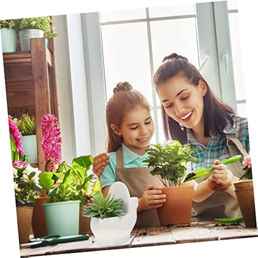 Funny Closestool Shaped Ceramic Planter Unique Desktop Flowerpot for Home Creative Balcony Flowerpot Present for Plant Lovers Practical and Pot for Plants
