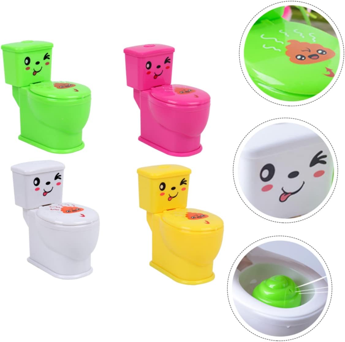 3 pcs Pretend Play Toilet Spray Toys Closestool Water Fun Random Colors Miniature Bathroom Toy for Kids