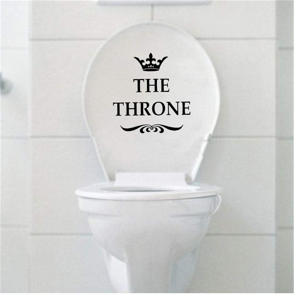 Wall Sticker The Throne Closestool Decal Toilet Seat Cover Sticker Removable PVC Decoration Home Restroom Lavatory Decor