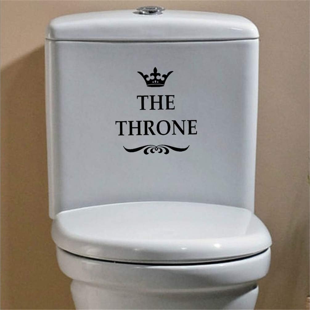 Wall Sticker The Throne Closestool Decal Toilet Seat Cover Sticker Removable PVC Decoration Home Restroom Lavatory Decor