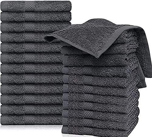 Hotel & Spa 100% Cotton Bath Towels Pack of 6, Ultra Soft, Quick Dry, Lightweight, Highly Absorbent, Perfect for Shower, Spa, Gym, Pool, Hotel, Resort & Daily Use (Grey - 24x48 Inches)