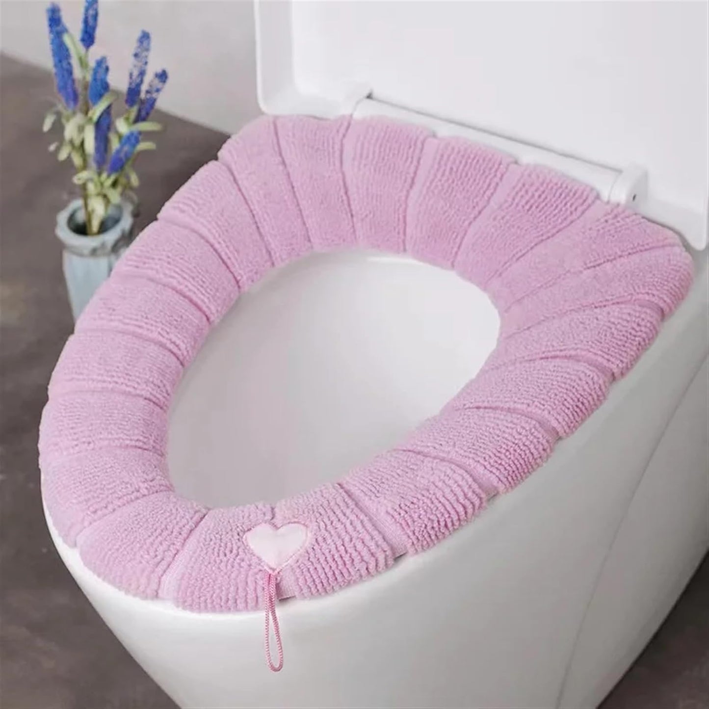 Toilet cushion,toilet seat cover set,Toilet Seat Thicken Cover Mat Bathroom Toilet Pad Cushion with Handle Thicker Soft Washable Closestool Warmer Accessories(3)
