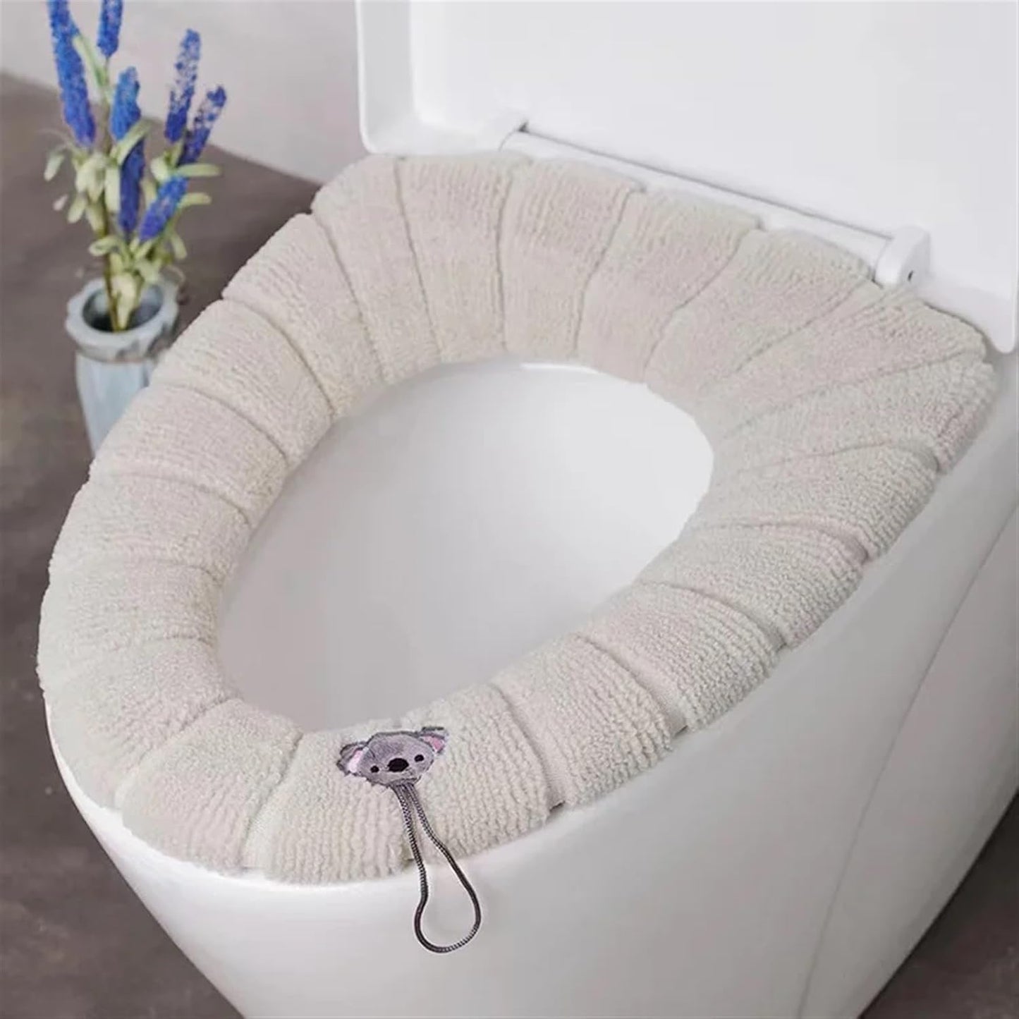 Toilet cushion,toilet seat cover set,Toilet Seat Thicken Cover Mat Bathroom Toilet Pad Cushion with Handle Thicker Soft Washable Closestool Warmer Accessories(3)