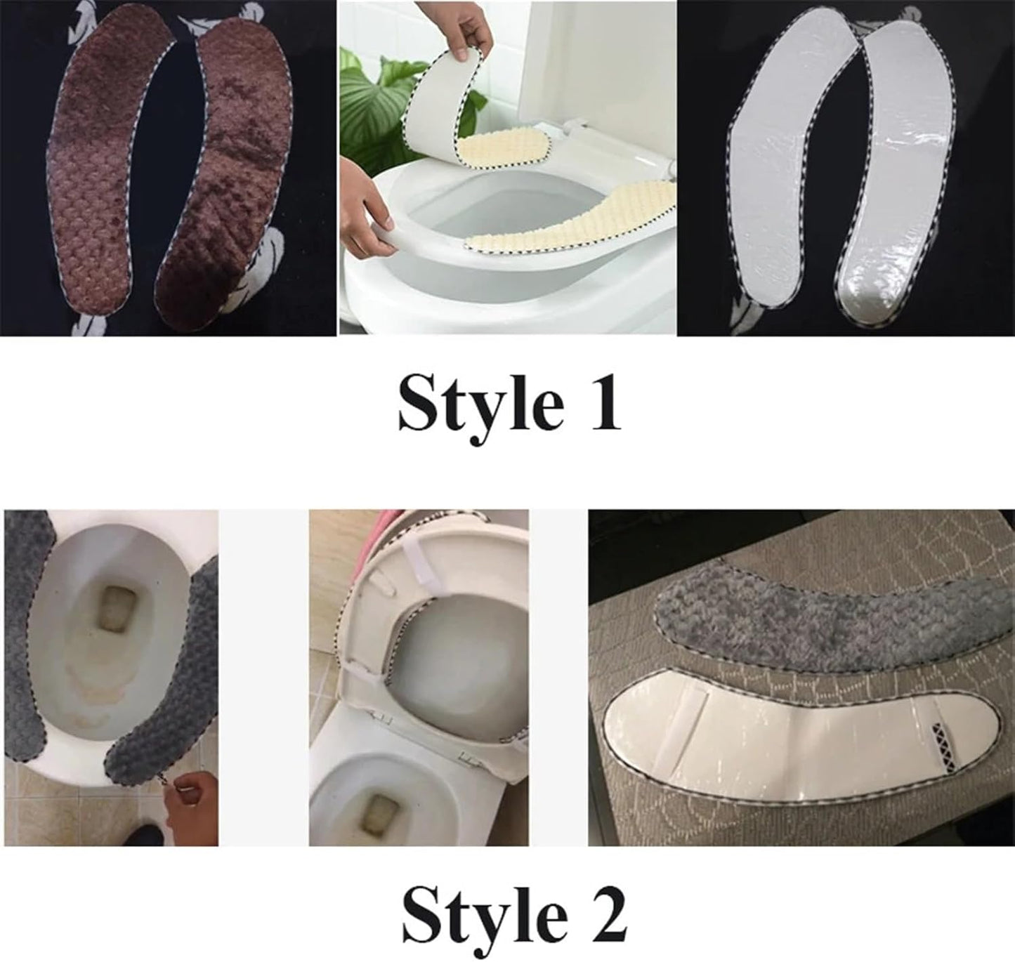 toilet cushion,toilet seat cover set,Bathroom Toilet Seat Cushion Closestool Washable Soft Warmer Mat Pad Toilet seat Toilet seat (Size : Brown)(Brown)