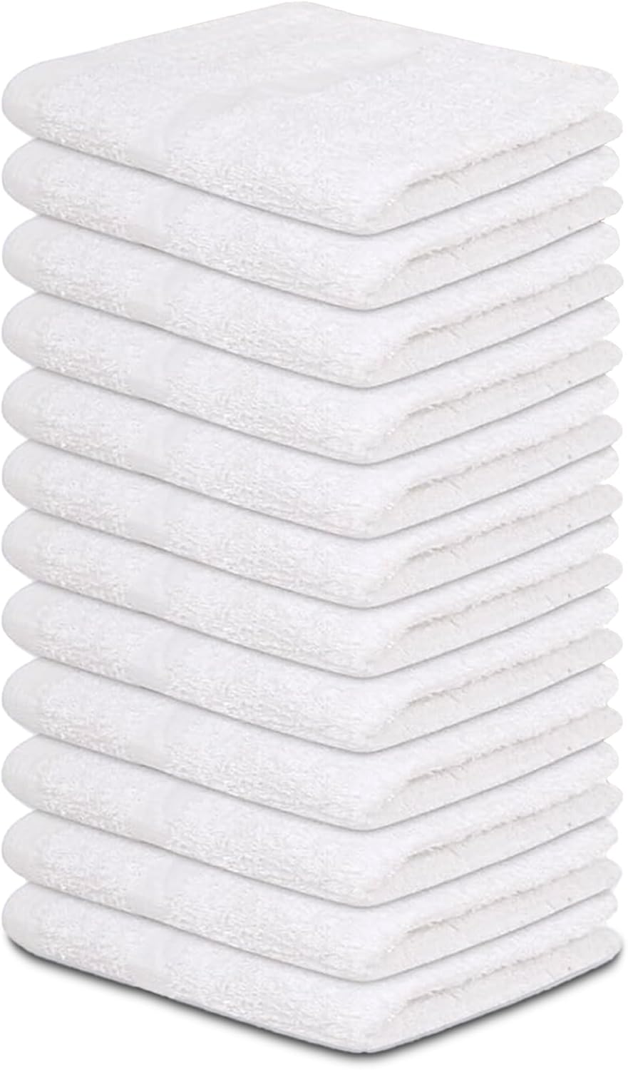 ZUPERIA White Bath Towels Bulk - 20 x 40 Inches, 100% Cotton Economy Light Weight Towels for Commercial Use - Quick Dry, Ultra-Soft, and Absorbent Bulk Towels (12, Bath Towel 20"x40")