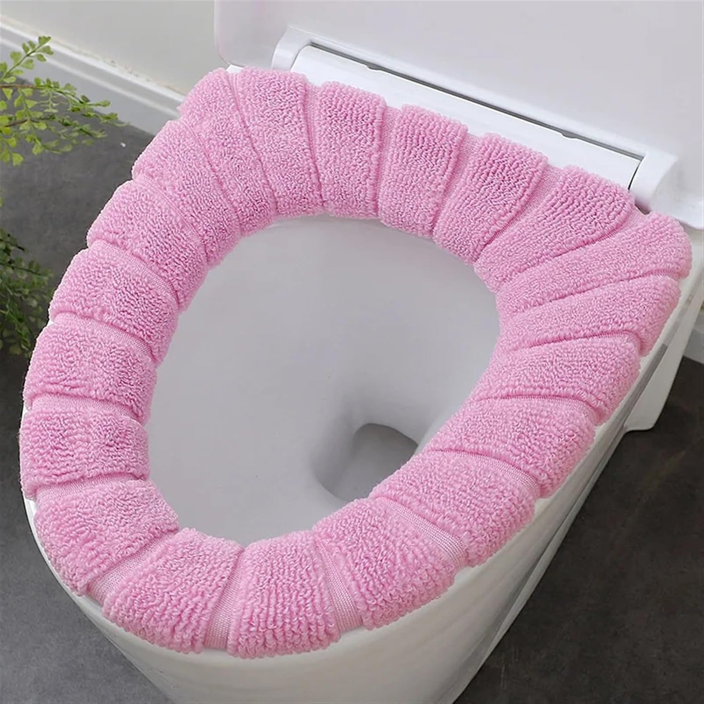 Toilet cushion,toilet seat cover set,Winter Warm Toilet Seat Cover Waterpoof Soft Closestool Mat Bathroom Pad O-shape Toilet Seat Bidet Toilet Cover Accessories(Blue)