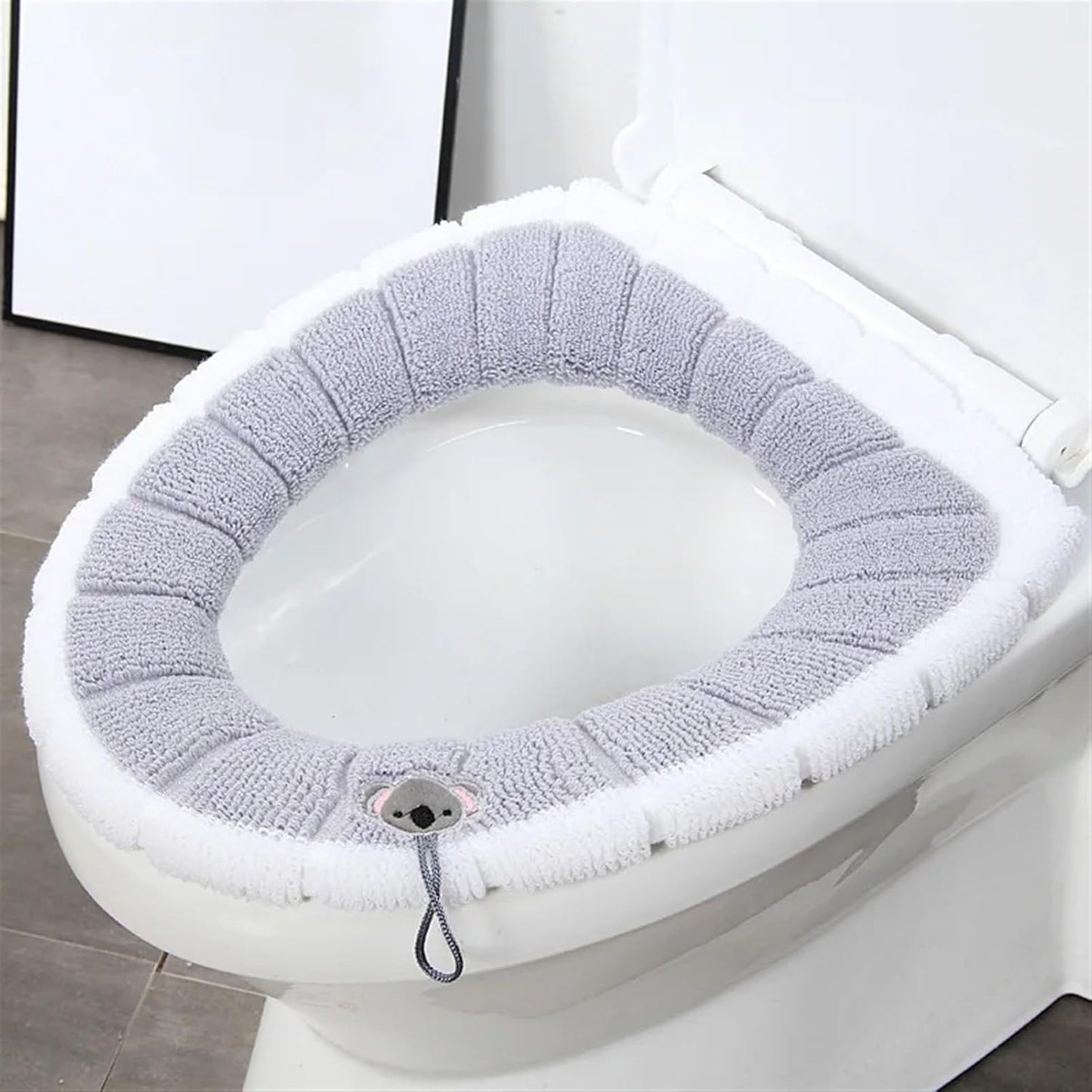 Toilet cushion,toilet seat cover set,Warm Comfy Toilet Seat Cover Bathroom Toilet Seat Closestool Washable Soft Warmer Mat Cover Pad Cushion(Pink)