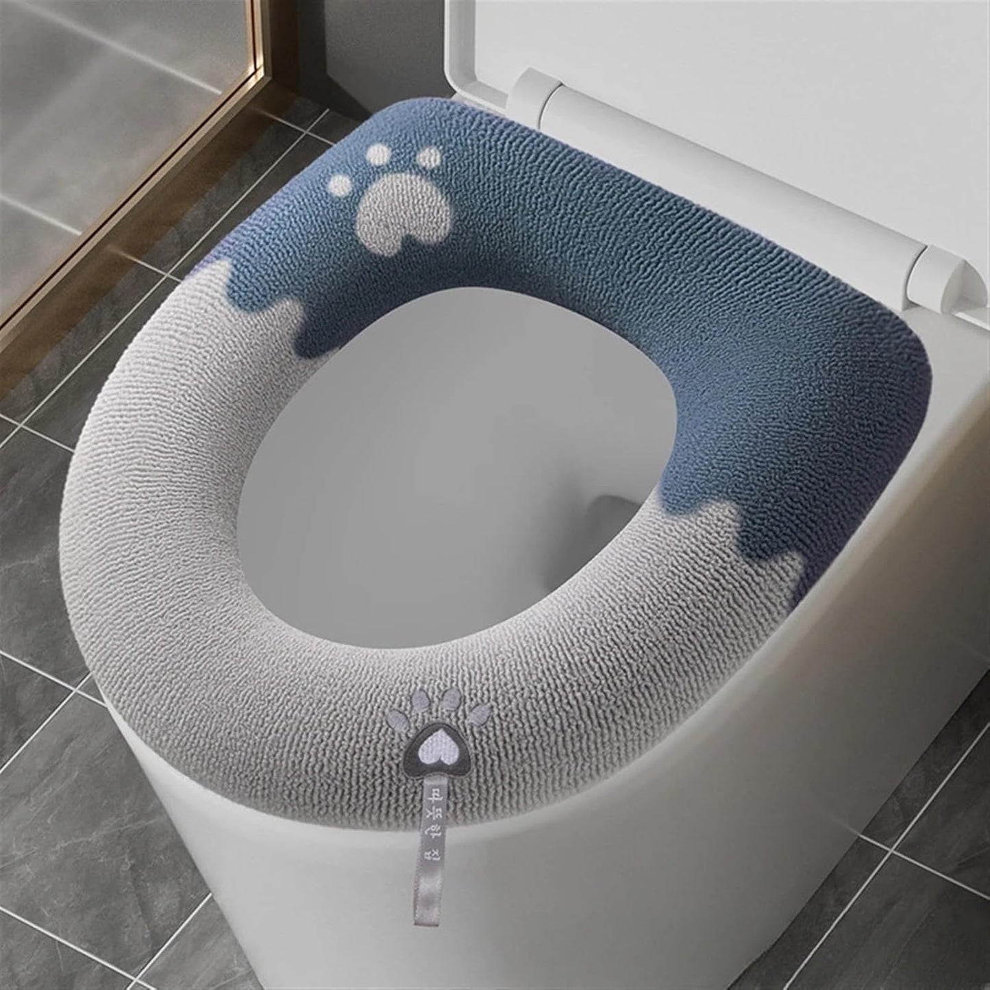 Toilet cushion,toilet seat cover set,Toilet Seat Cover Comfortable Thick Knit O-Shaped Universal Bathroom Washable Toilet Cushion Closestool Mat Pad Cover(Green)