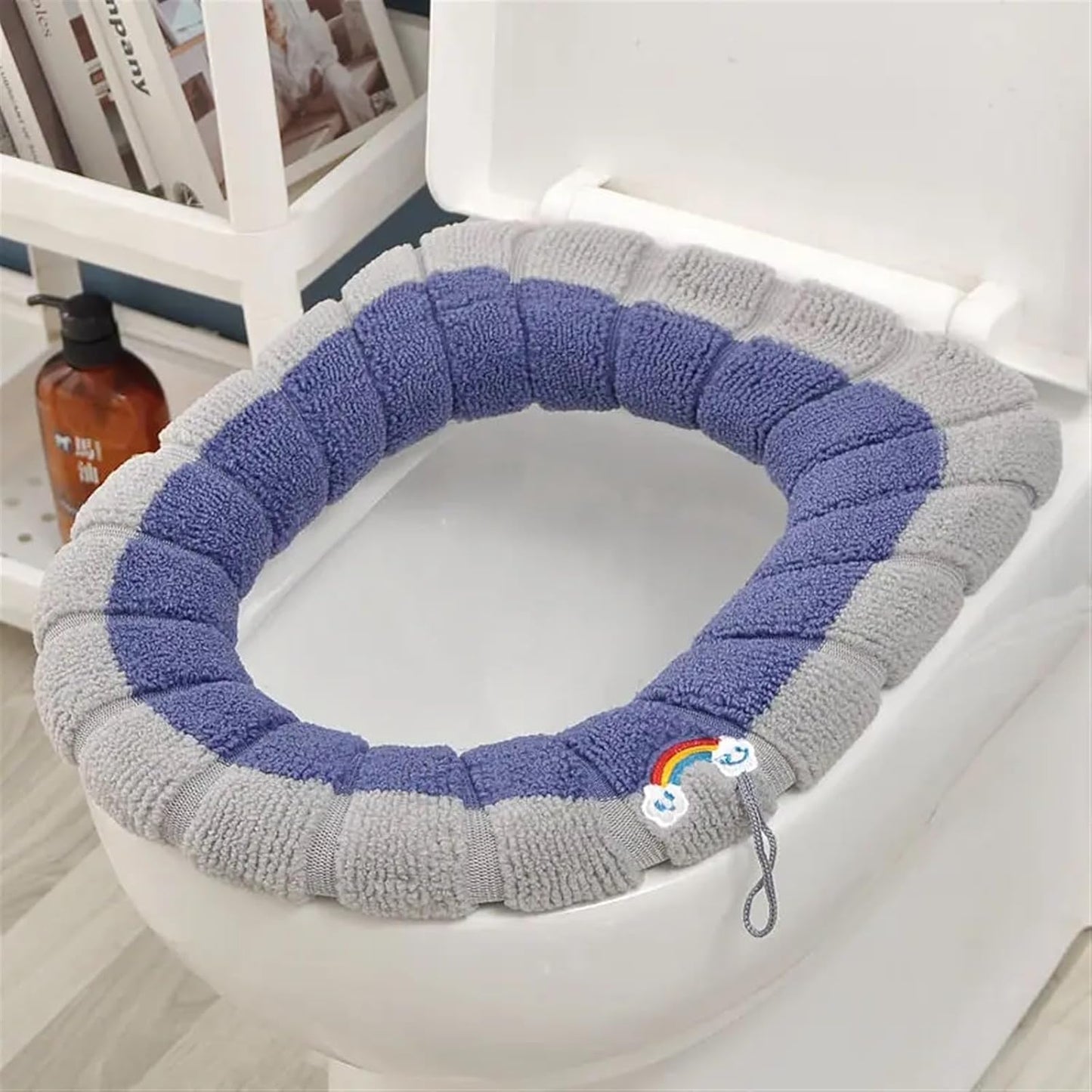 Toilet cushion,toilet seat cover set,Warm Toilet Seat Cover Universal Soft Closestool Pads Removable Washable Reusable Winter(Yellow)