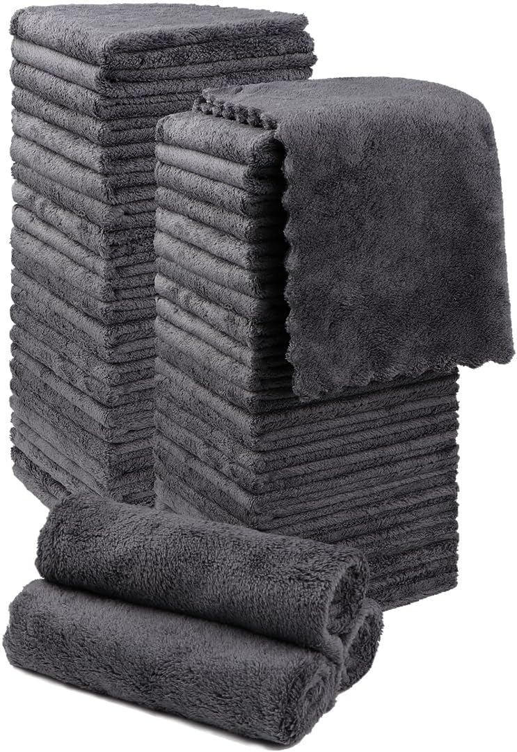 Orighty Bath Towels Pack of 2(27'' x 54'') - Soft Feel, Highly Absorbent, Quick Drying Microfiber for Body, Sport, Yoga, SPA, Fitness - Grey