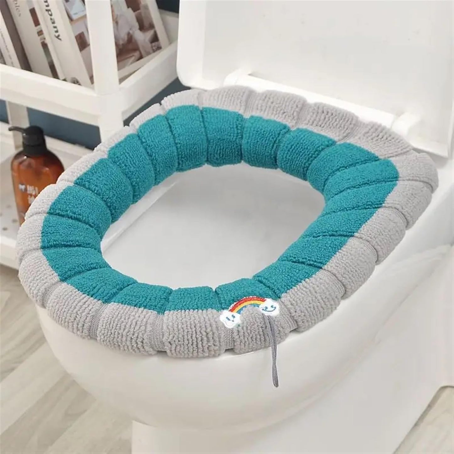Toilet cushion,toilet seat cover set,Warm Toilet Seat Cover Universal Soft Closestool Pads Removable Washable Reusable Winter(Yellow)