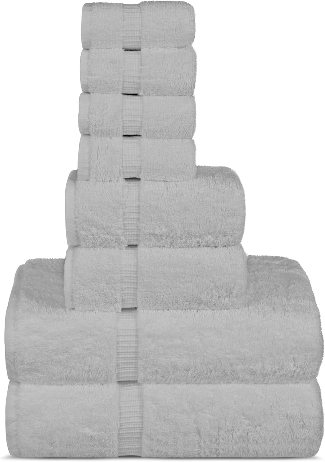 Chakir Turkish Linens | Hotel & Spa Quality 100% Cotton Premium Turkish Towels | Soft & Absorbent (4-Piece Bath Towels, Gray)