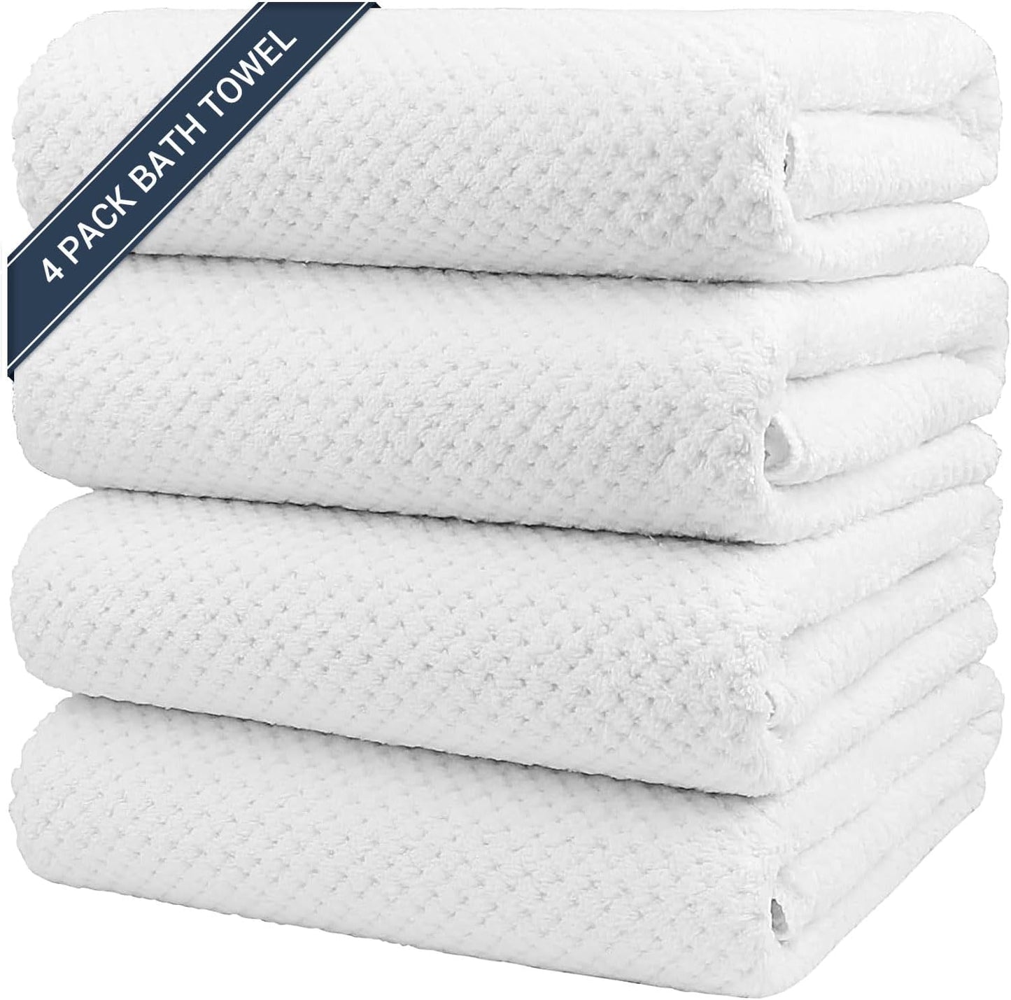 HOMEXCEL Bath Towels Pack of 2, (27 x 54 Inches) Microfiber Ultra Soft Highly Absorbent Bath Towel Set, Lightweight and Quick Drying Towels for Body, Sport, Yoga, SPA, Fitness, Grey