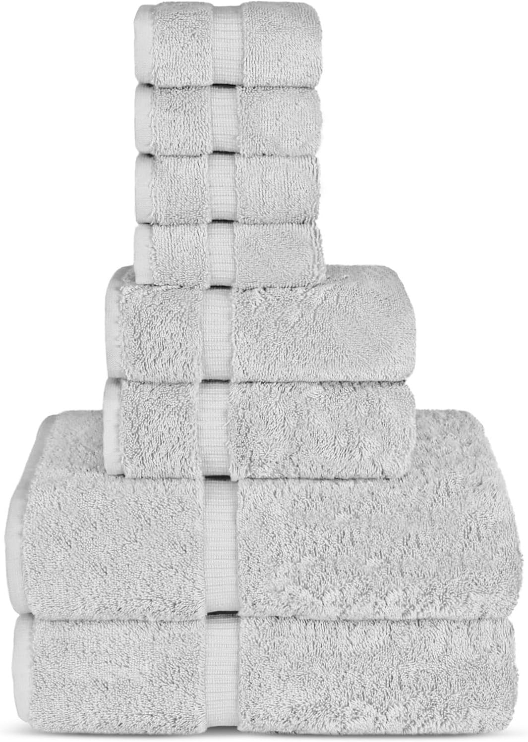 Chakir Turkish Linens | Hotel & Spa Quality 100% Cotton Premium Turkish Towels | Soft & Absorbent (4-Piece Bath Towels, Gray)