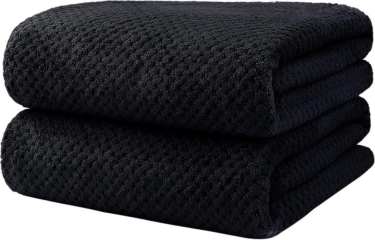 HOMEXCEL Bath Towels Pack of 2, (27 x 54 Inches) Microfiber Ultra Soft Highly Absorbent Bath Towel Set, Lightweight and Quick Drying Towels for Body, Sport, Yoga, SPA, Fitness, Grey