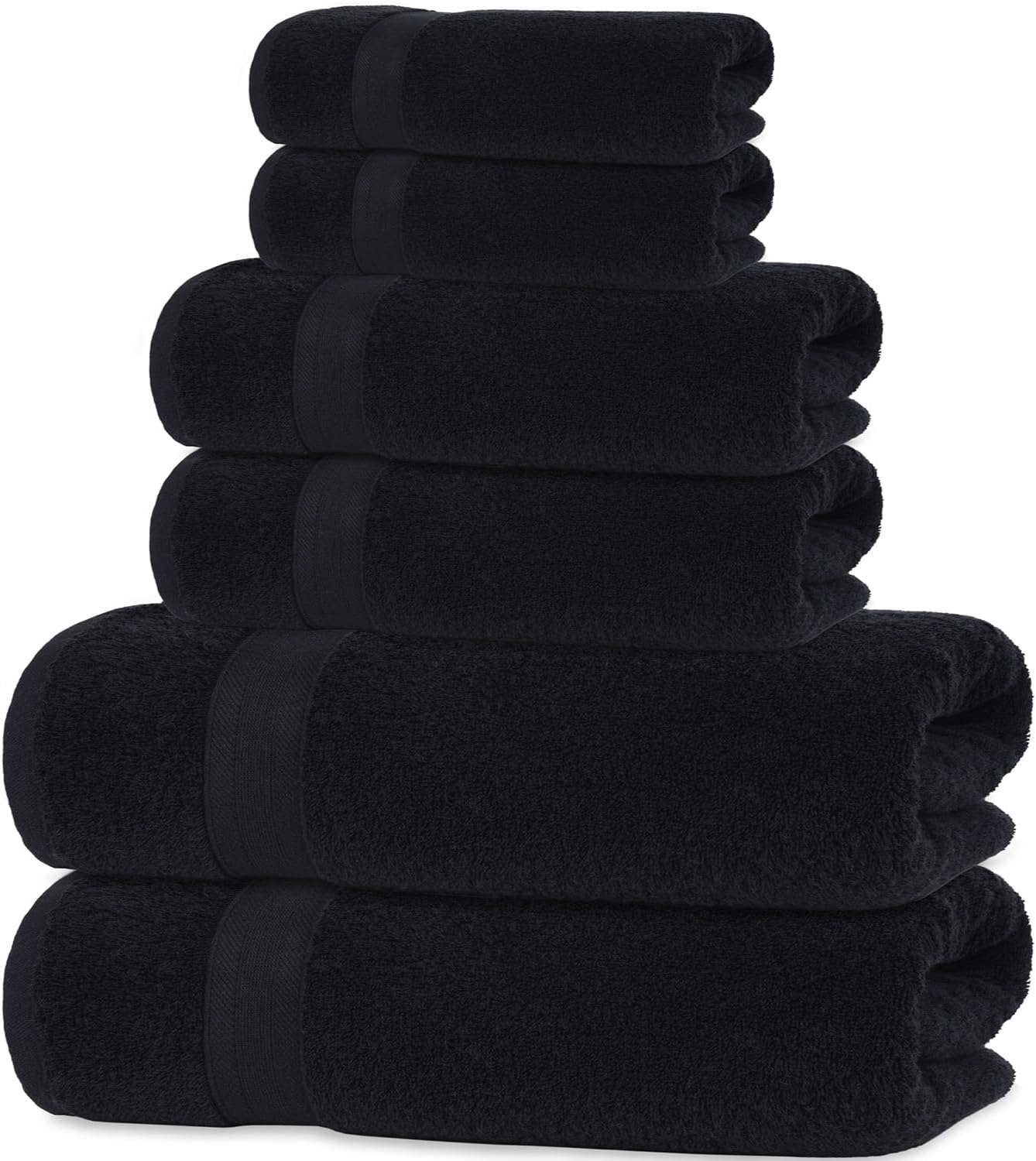 Quick-Dry, Soft & High Absorbent Bath Towels 27"x54" Cotton Turkish Bath Towel Set of 4 | Daily Use 100% Cotton Towels for Bathroom, Gym & More | Bathroom Towels Set (4 Pcs, White)