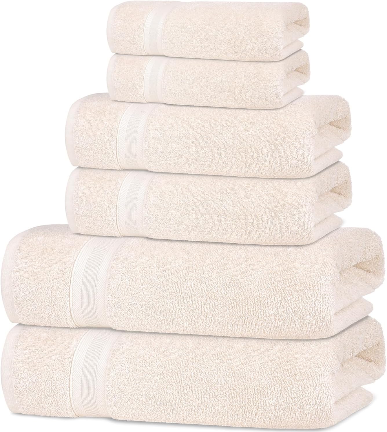 Quick-Dry, Soft & High Absorbent Bath Towels 27"x54" Cotton Turkish Bath Towel Set of 4 | Daily Use 100% Cotton Towels for Bathroom, Gym & More | Bathroom Towels Set (4 Pcs, White)