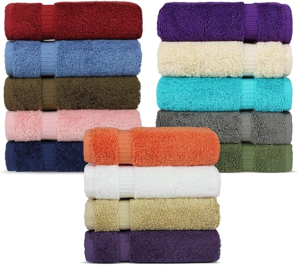 Chakir Turkish Linens | Hotel & Spa Quality 100% Cotton Premium Turkish Towels | Soft & Absorbent (4-Piece Bath Towels, Gray)