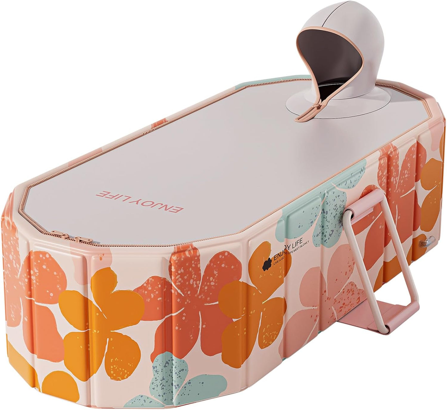 47''Portable insulated bathtub, Ice Bath Tub for Athletes, Inflation-free bathtub for shower, Ice Plunge Tub with Cover, Baths at Home & Outdoor