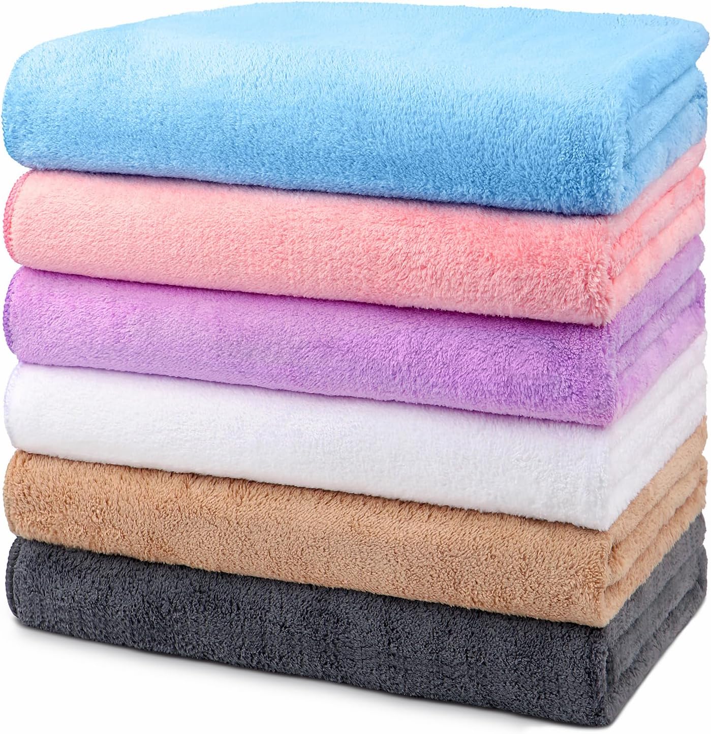 Orighty Bath Towels Pack of 2(27'' x 54'') - Soft Feel, Highly Absorbent, Quick Drying Microfiber for Body, Sport, Yoga, SPA, Fitness - Grey