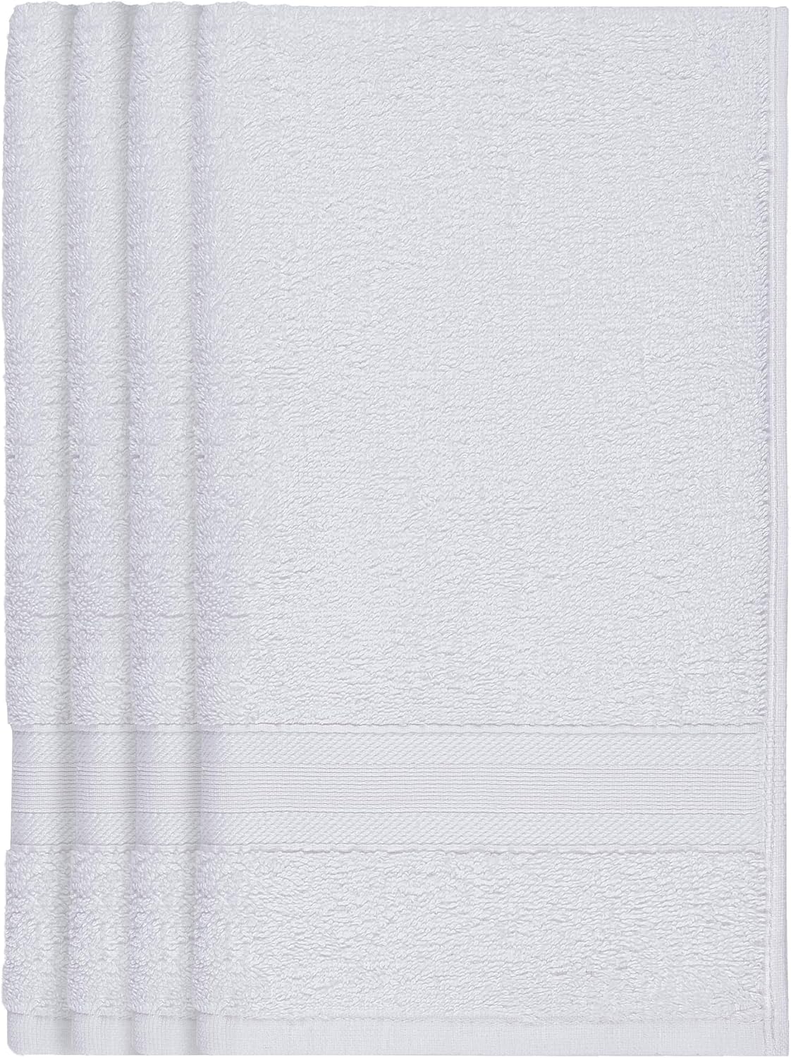 Quick-Dry, Soft & High Absorbent Bath Towels 27"x54" Cotton Turkish Bath Towel Set of 4 | Daily Use 100% Cotton Towels for Bathroom, Gym & More | Bathroom Towels Set (4 Pcs, White)