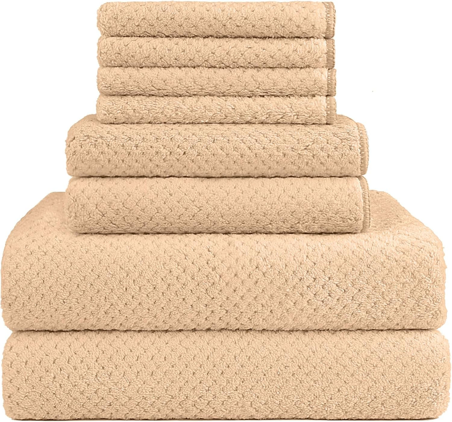 HOMEXCEL Bath Towels Pack of 2, (27 x 54 Inches) Microfiber Ultra Soft Highly Absorbent Bath Towel Set, Lightweight and Quick Drying Towels for Body, Sport, Yoga, SPA, Fitness, Grey