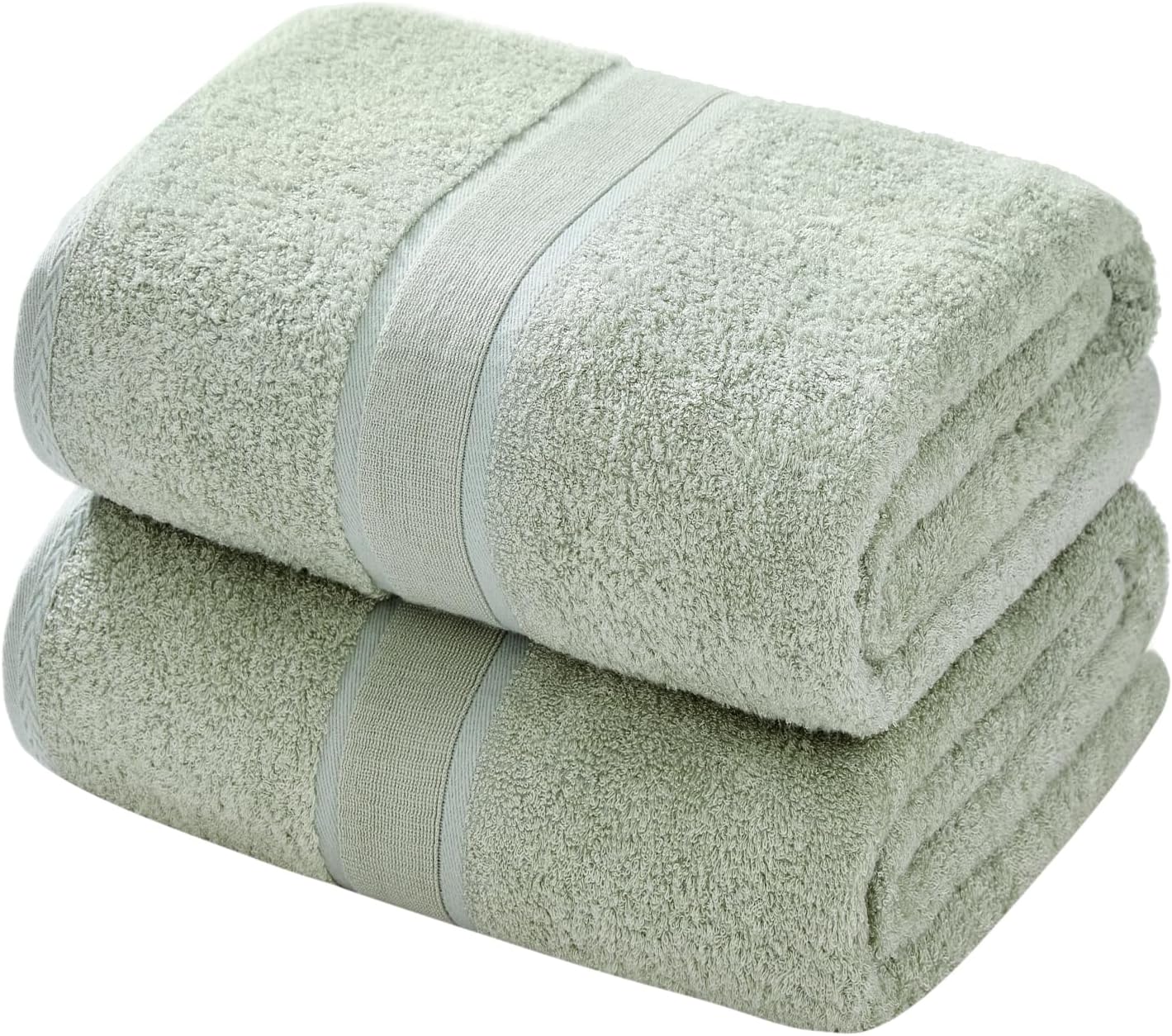 Aibaser Bath Towels, 27x54inch - Natural, Ultra Absorbent Towels for Bathroom, Travel, Gym, Shower and Spa (6 Piece Set)