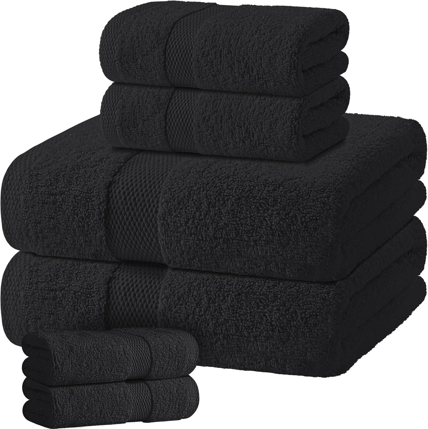Wealuxe White Bath Towels Set of 4 — 27 x 54 Inch, 100% Ring Spun Cotton 650GSM, Extra Absorbent, Soft White Towels for Bathroom, Shower, Hotel, Spa