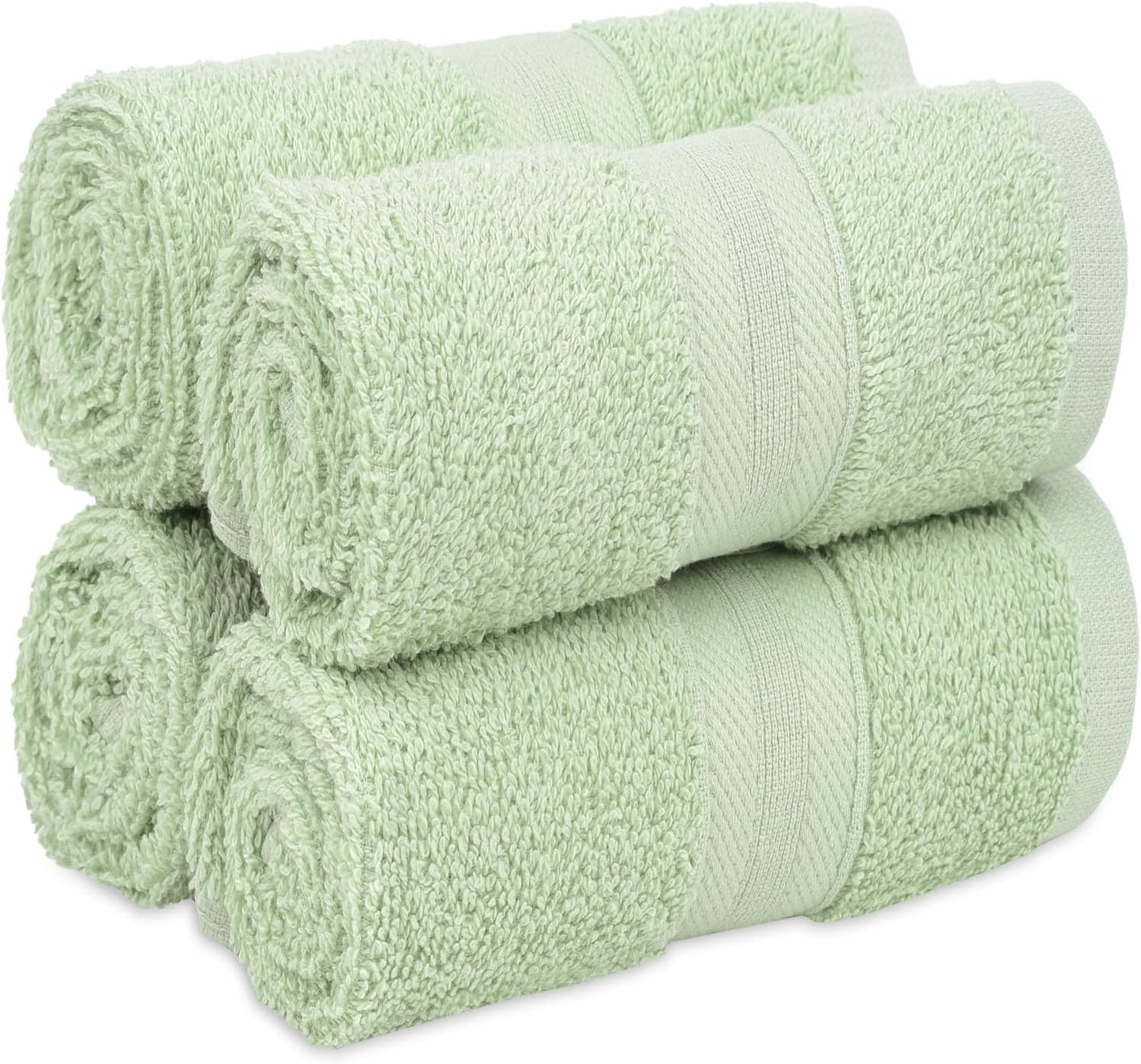 Quick-Dry, Soft & High Absorbent Bath Towels 27"x54" Cotton Turkish Bath Towel Set of 4 | Daily Use 100% Cotton Towels for Bathroom, Gym & More | Bathroom Towels Set (4 Pcs, White)