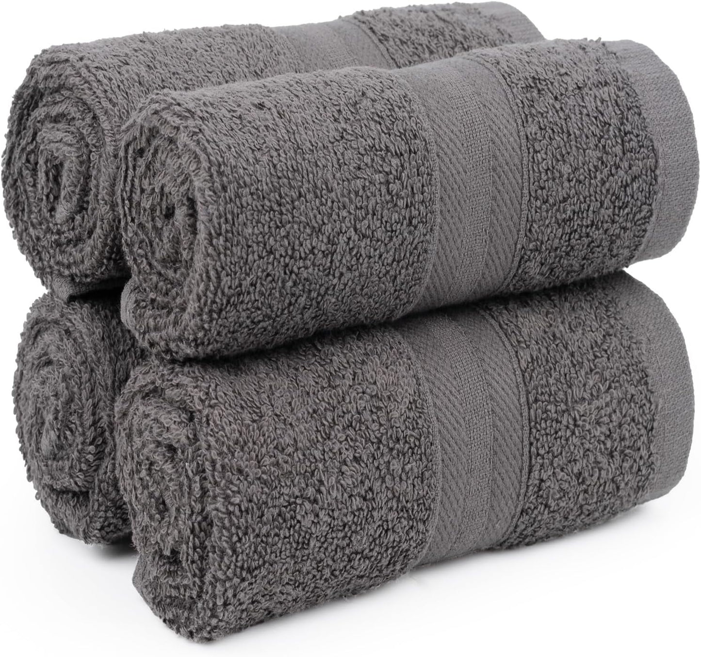 Quick-Dry, Soft & High Absorbent Bath Towels 27"x54" Cotton Turkish Bath Towel Set of 4 | Daily Use 100% Cotton Towels for Bathroom, Gym & More | Bathroom Towels Set (4 Pcs, White)
