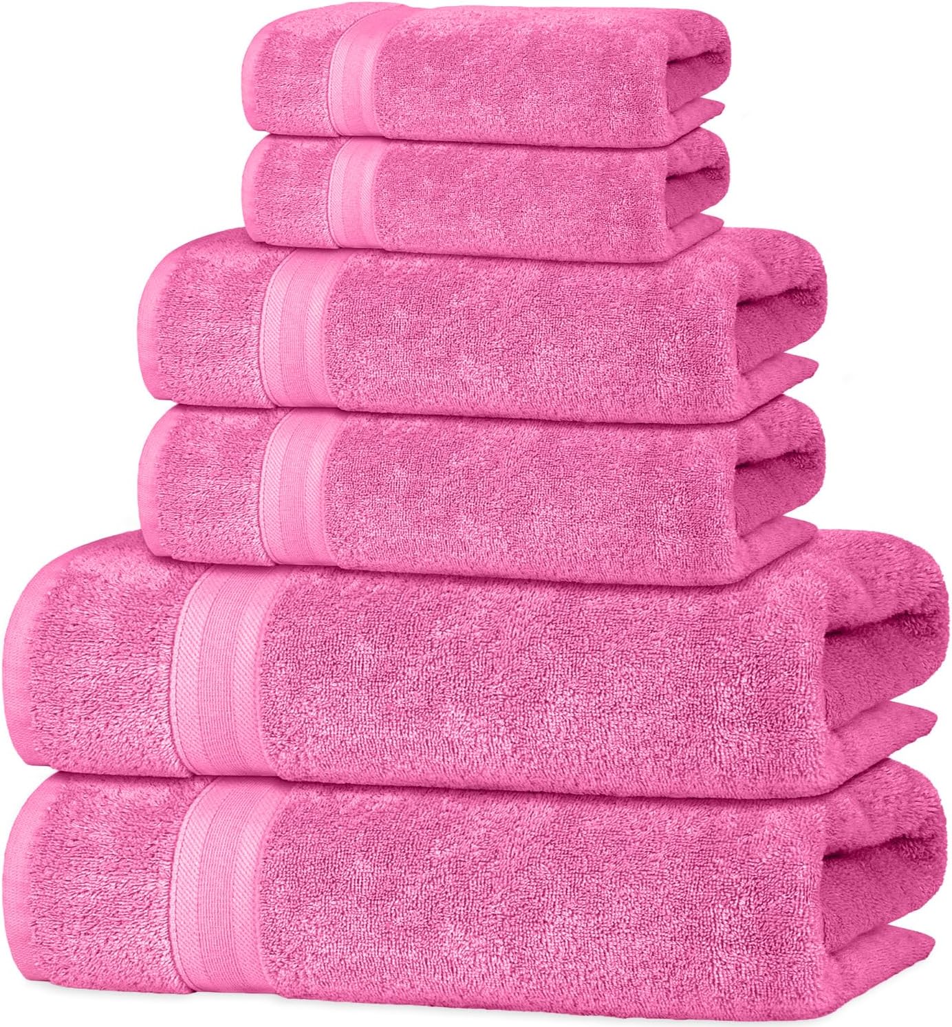 Quick-Dry, Soft & High Absorbent Bath Towels 27"x54" Cotton Turkish Bath Towel Set of 4 | Daily Use 100% Cotton Towels for Bathroom, Gym & More | Bathroom Towels Set (4 Pcs, White)