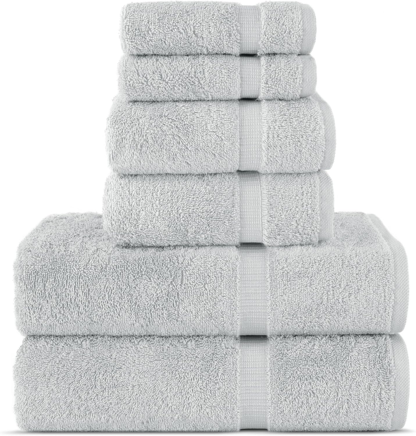 Chakir Turkish Linens | Hotel & Spa Quality 100% Cotton Premium Turkish Towels | Soft & Absorbent (4-Piece Bath Towels, Gray)