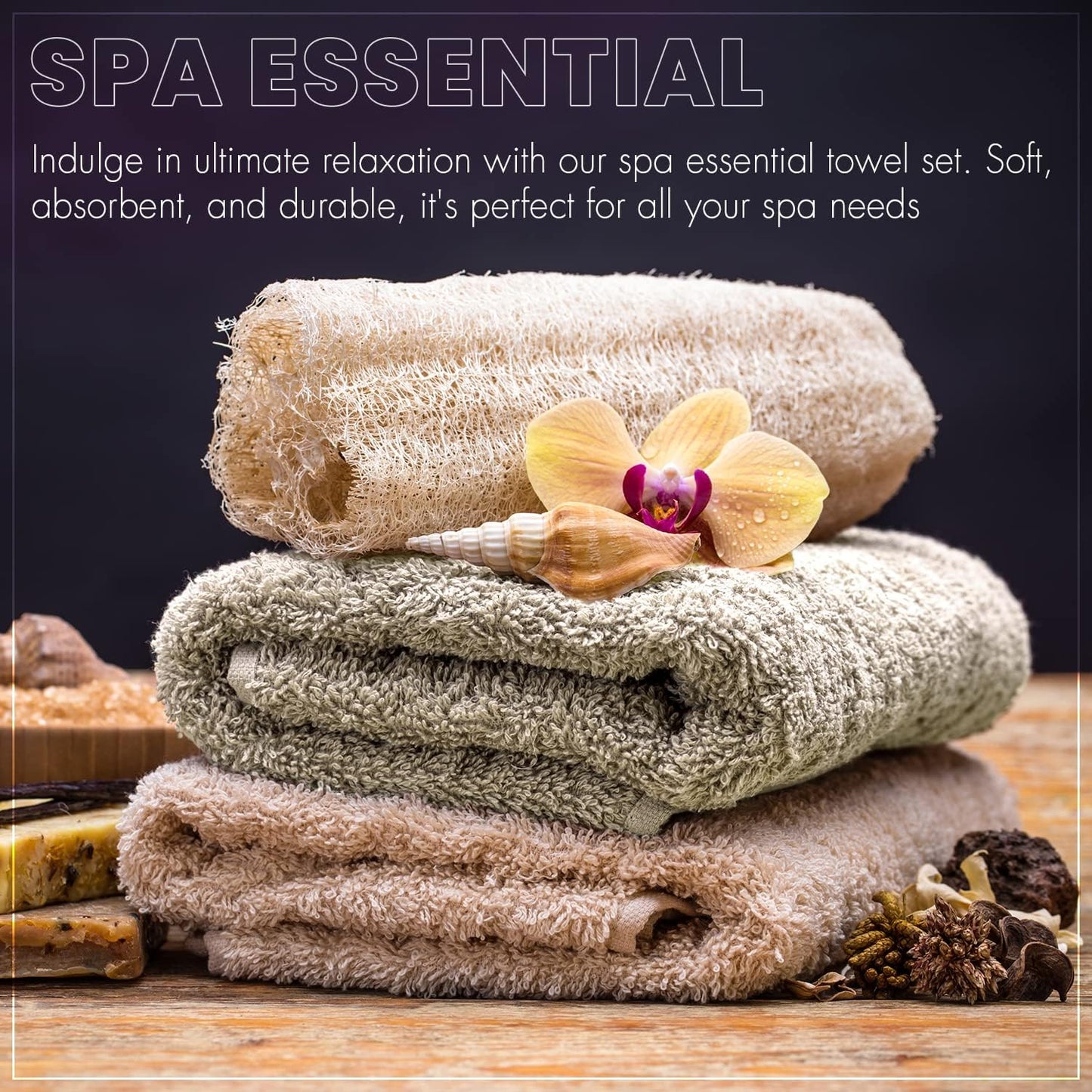 Pack of 6 Bath Towels Set 27 x 54 Inches, 100% Cotton, Larger & Lighter Weight, Quicker to Dry, Super Soft and Absorbent, Perfect for Bathroom (Multicolor, Pack of 6 (27''x54''))