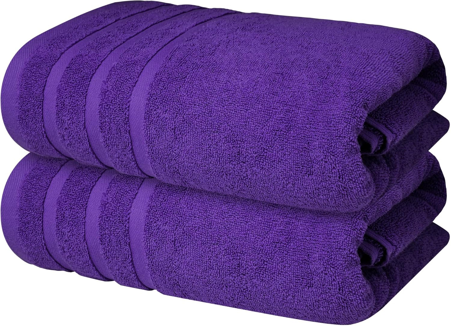 Infinitee Xclusives Premium White Bath Towels for Bathroom Set of 4 (27x54 Inches), 100% Soft Ring-Spun Cotton Bathroom Towels (Brilliant White, Bath Towels)