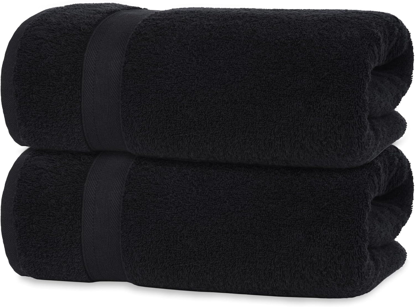 Quick-Dry, Soft & High Absorbent Bath Towels 27"x54" Cotton Turkish Bath Towel Set of 4 | Daily Use 100% Cotton Towels for Bathroom, Gym & More | Bathroom Towels Set (4 Pcs, White)