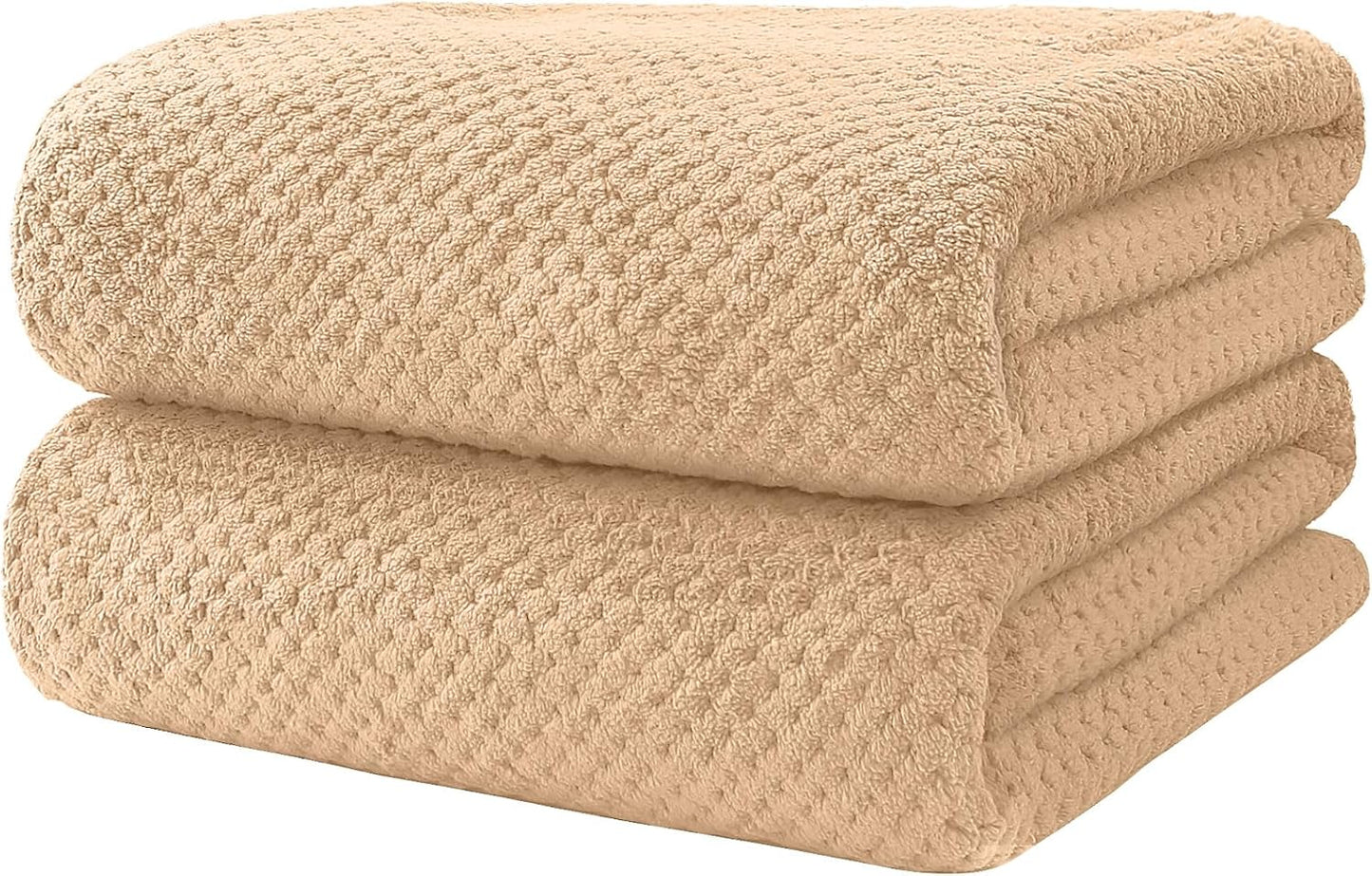 HOMEXCEL Bath Towels Pack of 2, (27 x 54 Inches) Microfiber Ultra Soft Highly Absorbent Bath Towel Set, Lightweight and Quick Drying Towels for Body, Sport, Yoga, SPA, Fitness, Grey