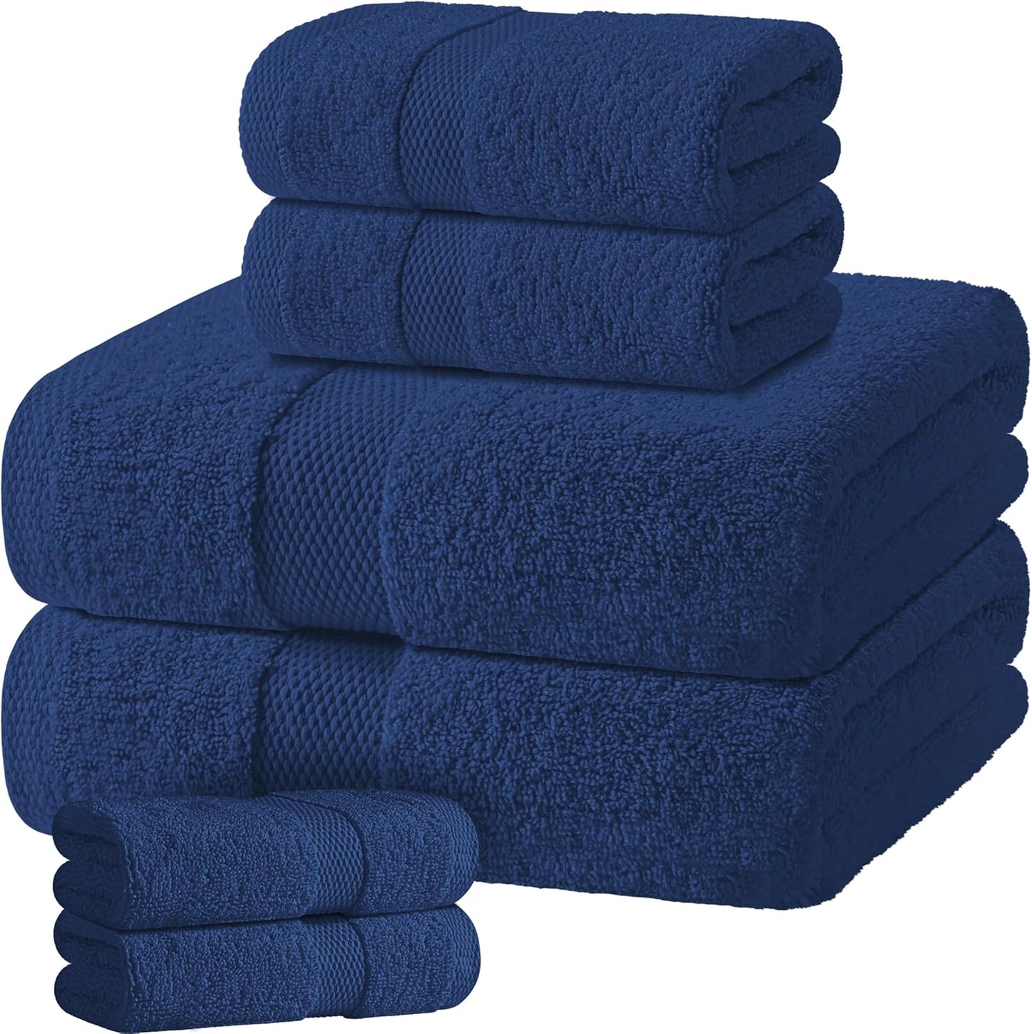 Wealuxe White Bath Towels Set of 4 — 27 x 54 Inch, 100% Ring Spun Cotton 650GSM, Extra Absorbent, Soft White Towels for Bathroom, Shower, Hotel, Spa