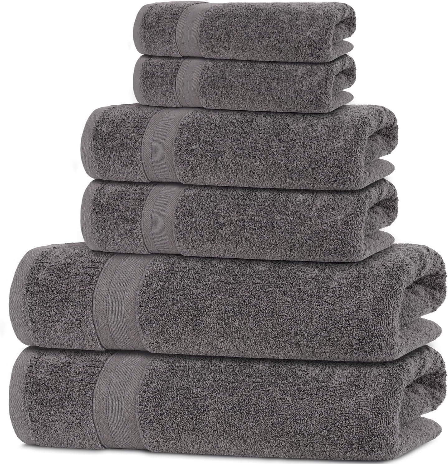 Quick-Dry, Soft & High Absorbent Bath Towels 27"x54" Cotton Turkish Bath Towel Set of 4 | Daily Use 100% Cotton Towels for Bathroom, Gym & More | Bathroom Towels Set (4 Pcs, White)