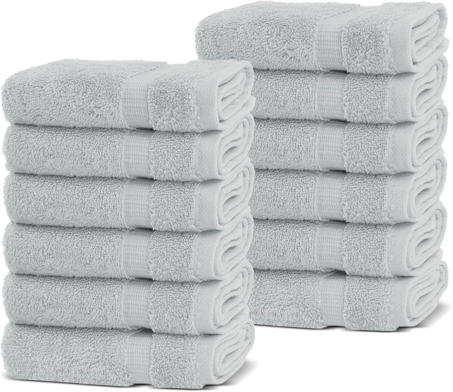 Chakir Turkish Linens | Hotel & Spa Quality 100% Cotton Premium Turkish Towels | Soft & Absorbent (4-Piece Bath Towels, Gray)