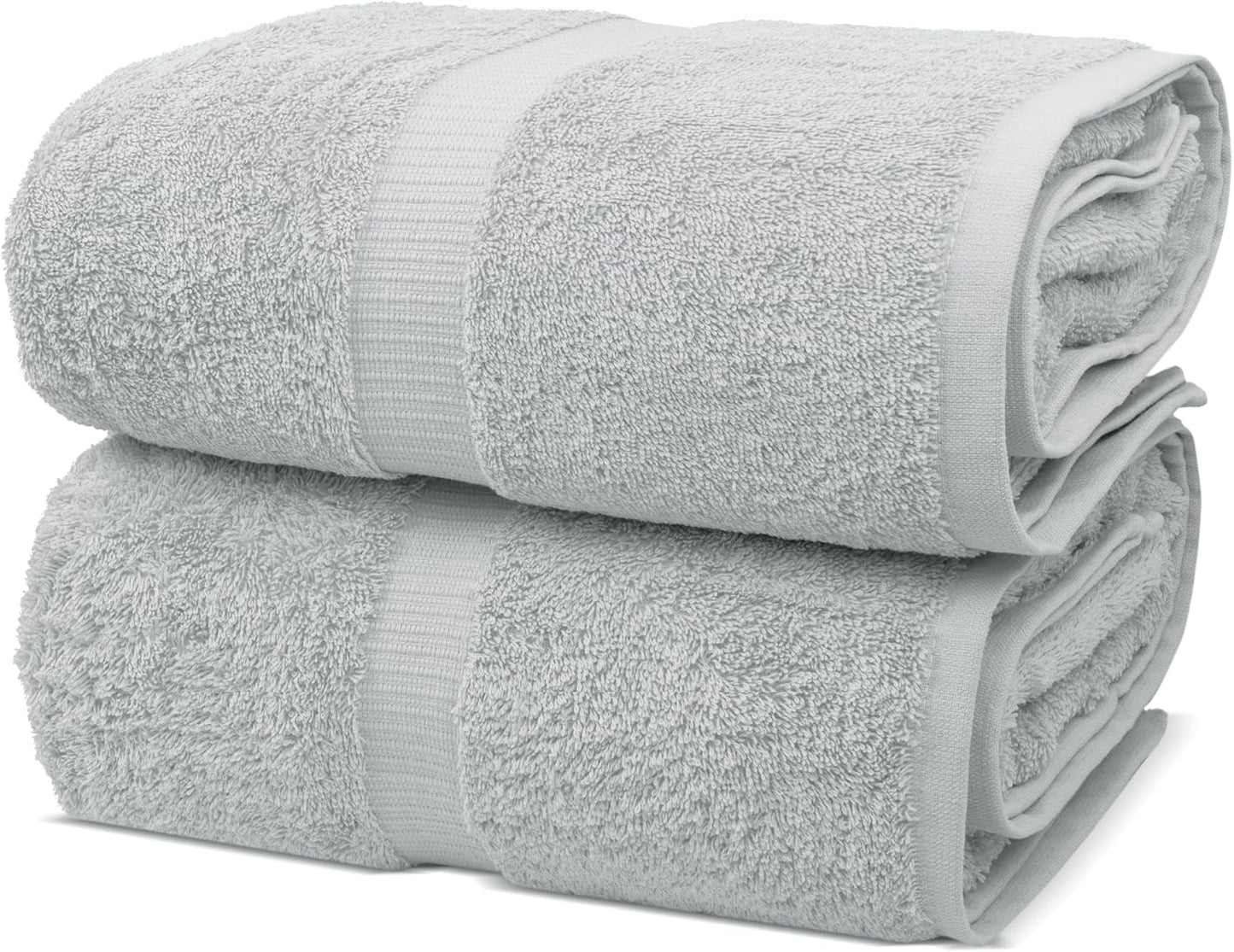 Chakir Turkish Linens | Hotel & Spa Quality 100% Cotton Premium Turkish Towels | Soft & Absorbent (4-Piece Bath Towels, Gray)