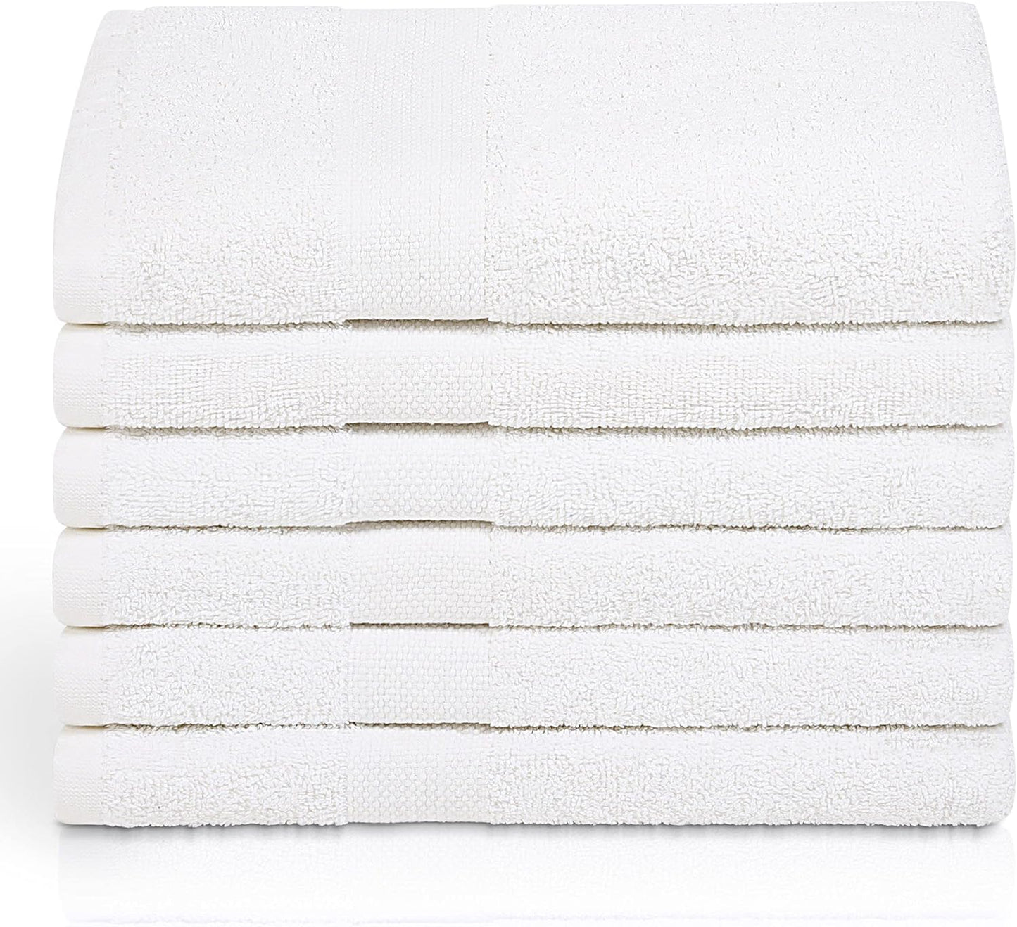Simpli-Magic 79404 Bath Towels, White, 25x50 Inches Towels for Pool, Spa, and Gym Lightweight and Highly Absorbent Quick Drying Towels, 25 in x 50 in
