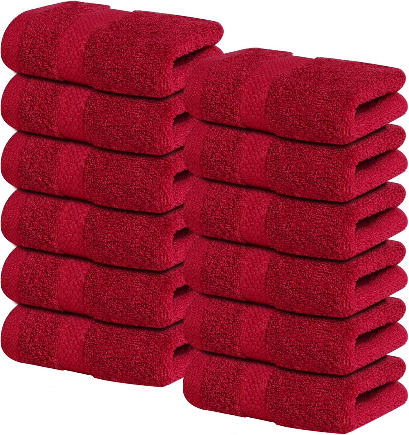 Infinitee Xclusives Premium White Bath Towels for Bathroom Set of 4 (27x54 Inches), 100% Soft Ring-Spun Cotton Bathroom Towels (Brilliant White, Bath Towels)