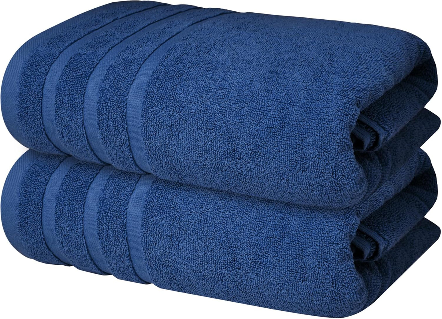 Infinitee Xclusives Premium White Bath Towels for Bathroom Set of 4 (27x54 Inches), 100% Soft Ring-Spun Cotton Bathroom Towels (Brilliant White, Bath Towels)