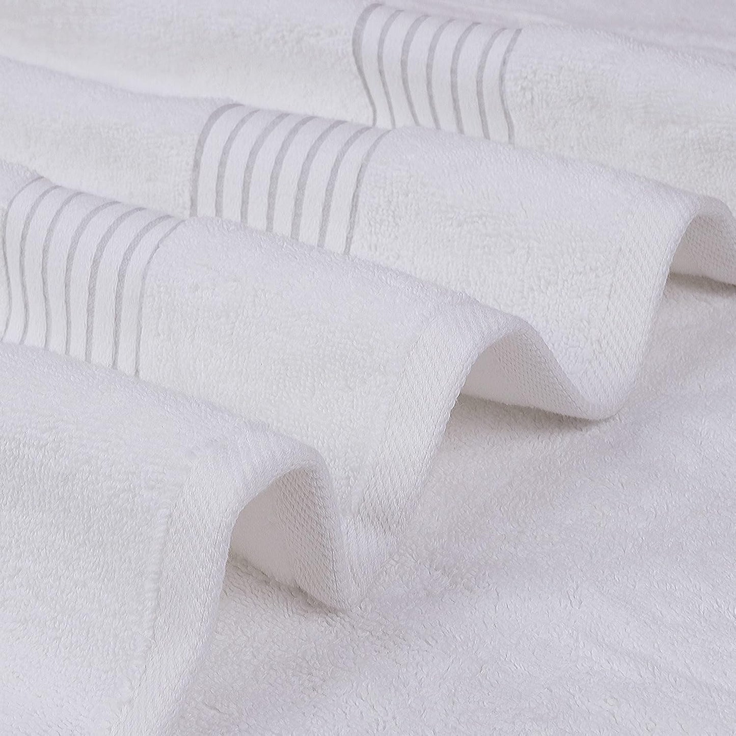 Utopia Towels 4 Pack Bath Towels Set, 27 by 54 Inches, 100% Ring Spun Cotton, Quick Dry, Highly Absorbent, Soft Feel Towels, Perfect for Daily Use, White