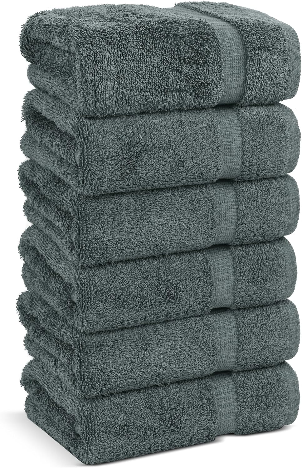 Chakir Turkish Linens | Hotel & Spa Quality 100% Cotton Premium Turkish Towels | Soft & Absorbent (4-Piece Bath Towels, Gray)