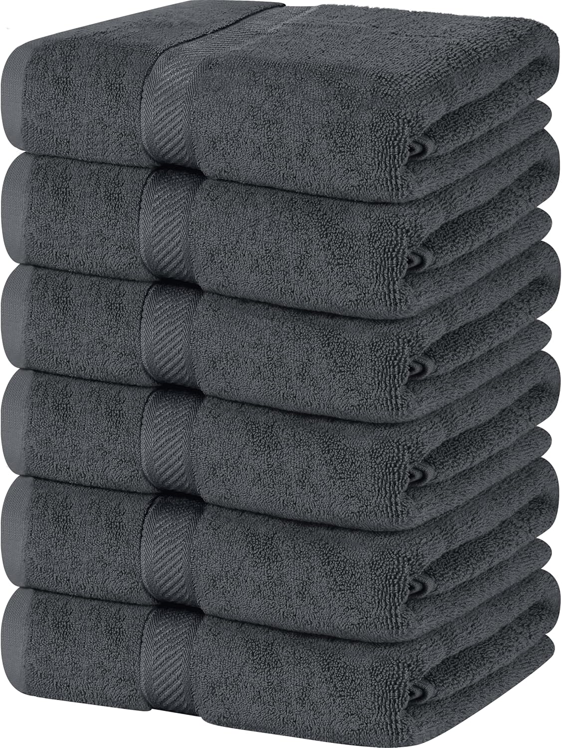 Utopia Towels 6 Pack Small Bath Towel Set, 22 by 44 Inches, 500 GSM 100% Ring Spun Cotton, Lightweight and Highly Absorbent Quick Drying Premium Towels for Hotel, Spa and Bathroom, White