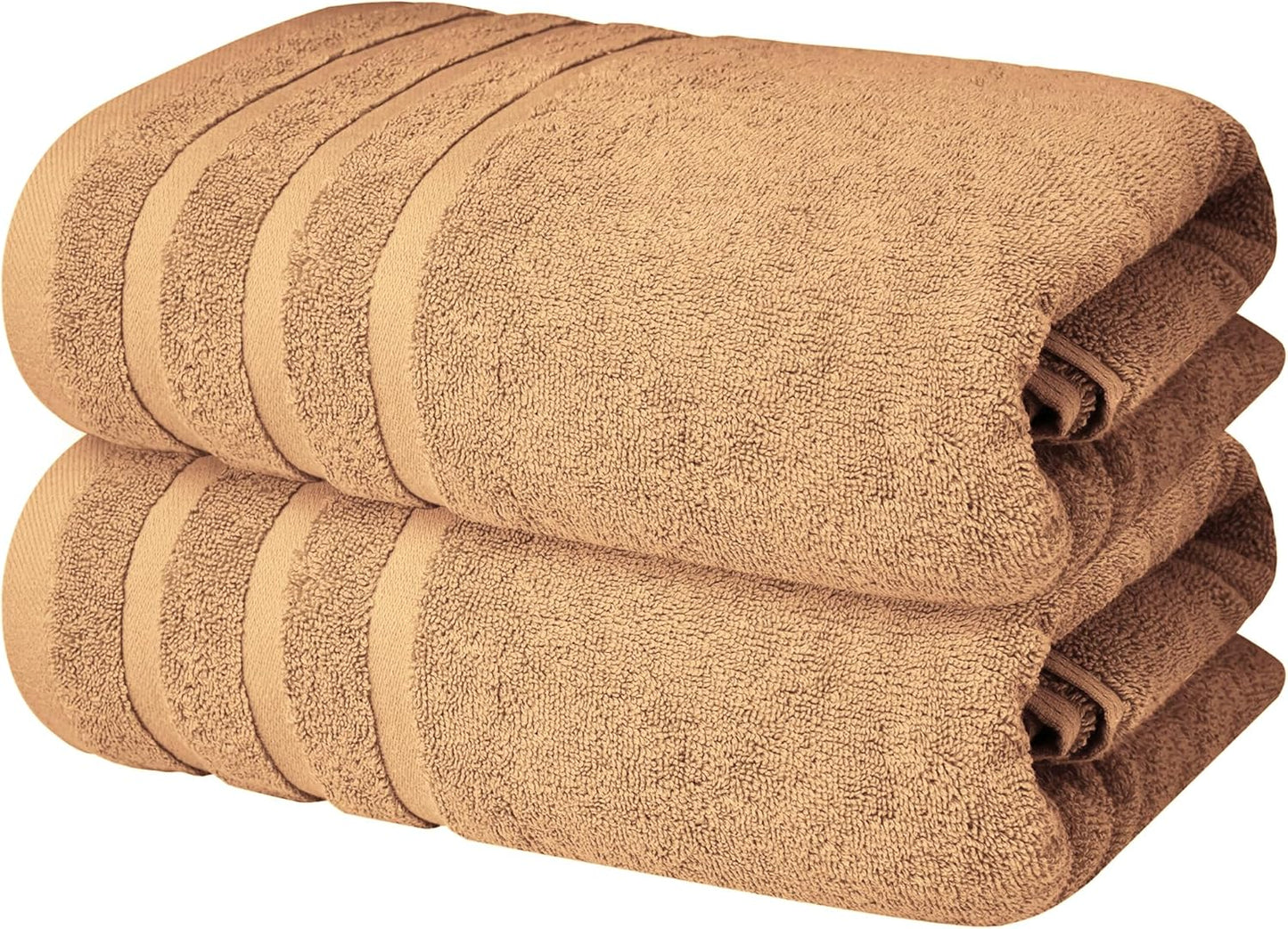 Infinitee Xclusives Premium White Bath Towels for Bathroom Set of 4 (27x54 Inches), 100% Soft Ring-Spun Cotton Bathroom Towels (Brilliant White, Bath Towels)