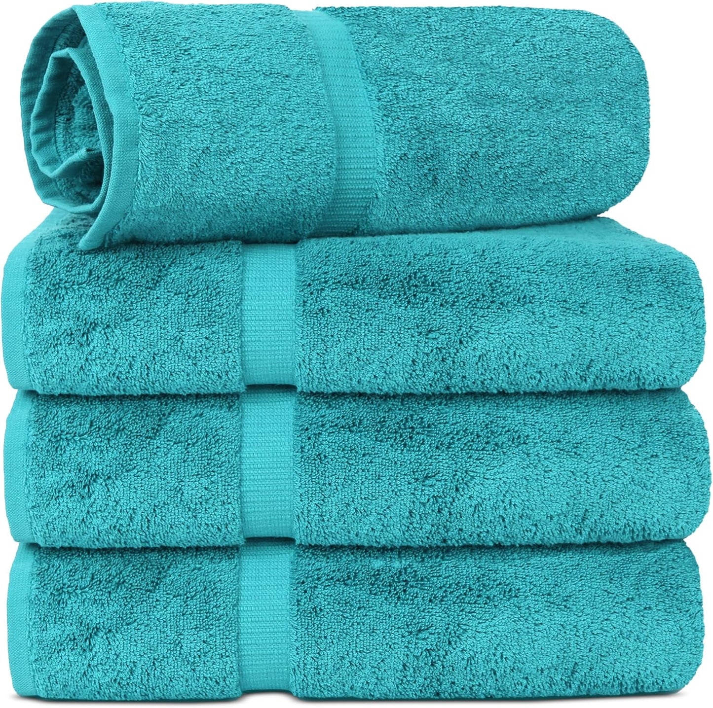 Chakir Turkish Linens | Hotel & Spa Quality 100% Cotton Premium Turkish Towels | Soft & Absorbent (4-Piece Bath Towels, Gray)