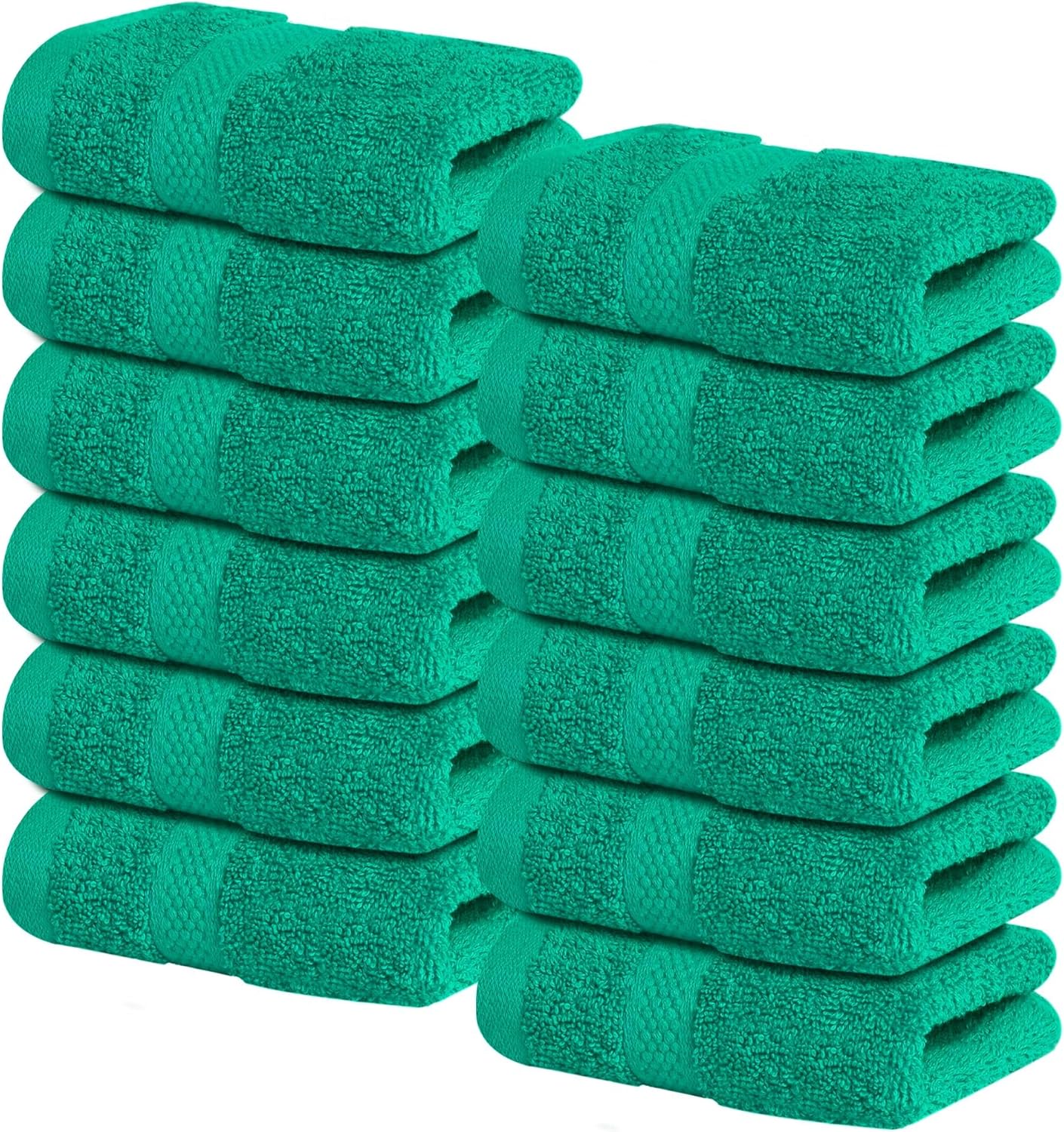 Infinitee Xclusives Premium White Bath Towels for Bathroom Set of 4 (27x54 Inches), 100% Soft Ring-Spun Cotton Bathroom Towels (Brilliant White, Bath Towels)